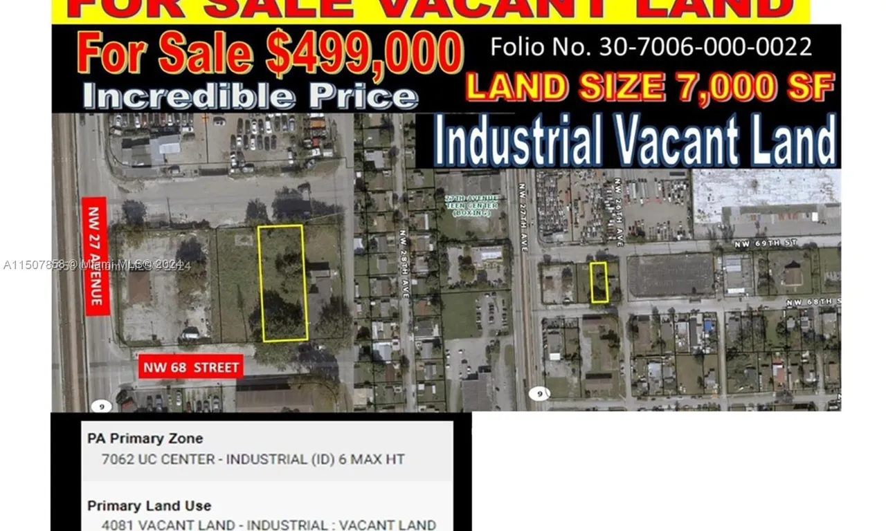 LAND NW 27 AVE AND NW 68 STREET, Miami FL 33147