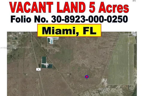 5 ACRES VACANT LAND LOCATED IN HOMESTEAD, Miami FL 33035