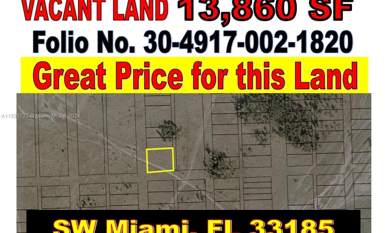 LAND SOUTH OF SW 157 AVENUE HOMESTEAD, Miami FL 33185