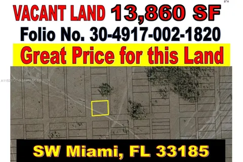 LAND SOUTH OF SW 157 AVENUE HOMESTEAD, Miami FL 33185