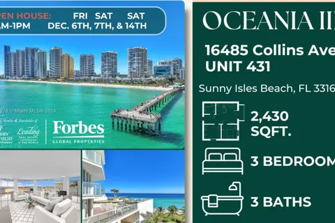 16485 Collins Ave-(Direct Ocean View Corner) # 431, Sunny Isles Beach FL 33160