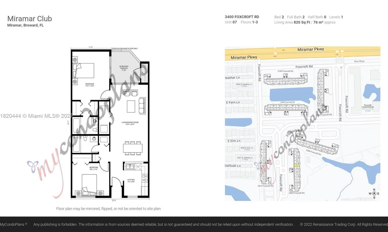 3400 Foxcroft Rd # 107, Miramar FL 33025